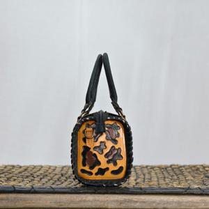 Bolso de Mano de Cuero de Lujo con Estampado de Leopardo, Asa Superior y Cierre de Cremallera - Product Image 2