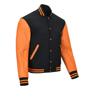 Chaqueta Varsity de Invierno Estilo Urbano de Poliéster/Algodón, Colores Personalizables, Logotipo Bordado, Ajuste Holgado, Cuello Alto - Product Image 6