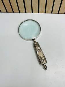 Lupa de Mano de 4'' Estilo Antiguo con Acabado en Níquel |   Lupa de Lectura e Inspección con Mango de Metal Vintage - Product Image 6