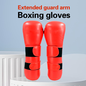 Guantes de Boxeo Rojos de PU con Cierre de Gancho y Bucle en la Muñeca, para Entrenamiento y Sparring de Adultos - Product Image 2