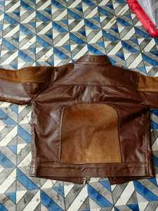 Women's Genuine <b>Leather</b> Bomber <b>Jacket</b> Cowhide Fur Panel Zipper Closure Stand Collar Full Sleeve Autumn Style - Product Image 3