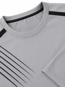 Camiseta Deportiva de Moda para Hombre, Cuello Redondo, Manga Corta, Lisa, de Secado Rápido, Corte Regular, Ecológica, Tejido de Punto Lavado, 100% - Product Image 4