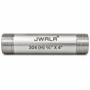 Raccord de tuyau à filetage mâle en acier inoxydable 304 de 3/4 pouce, résistant à la corrosion, longueur 4 pouces, pour systèmes d'eau, d'huile et de fluides - Product Image 2