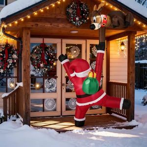 Babbo Natale Gonfiabile in PVC da 2,6 m con Renne e Luci LED per Decorazioni Natalizie Resistenti alle Intemperie - Product Image 5