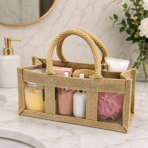 Eco Friendly Jute Tote <b>Bag</b> | Promotional Cotton Fabric Square Gift <b>Bag</b> 6x6x6 Low Price OEM Export Quality India Wholesale Bulk - Product Image 2