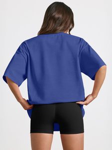 Camisetas Holgadas de Algodón de Color Liso para Hombre y Mujer, Manga Corta, Marca de Moda, Ropa de Pareja, Camisetas Personalizadas, Color Caramelo, Tops de Verano - Product Image 2
