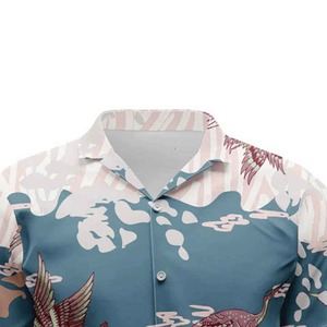 Chemises hawaïennes tendance pour hommes, col haut, motif floral vintage, chemise de plage hawaïenne - Product Image 4
