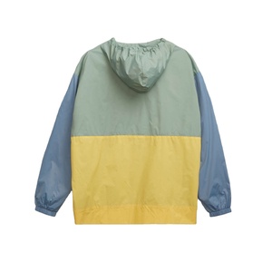 Custom Printed Street Wear Lightweight Nylon Windproof Drawstring Plus Size Men's Breathable Hooded Nylon Windbreaker <b>Jackets</b> - Product Image 2