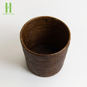 Panier de rangement en rotin tressé à la main au design moderne pour la lessive et le rangement de la chambre, boîtes et bacs de rangement en rotin 2026, fabriqué au Vietnam - Product Image 5