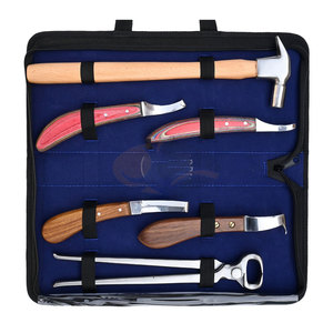 Professional Farrier <b>Tools</b> Kit 12 Inch Hoof Nipper Clincher Nail <b>Puller</b> Loop Knife Hammer Durable Horseshoeing Equipment Set - Product Image 2