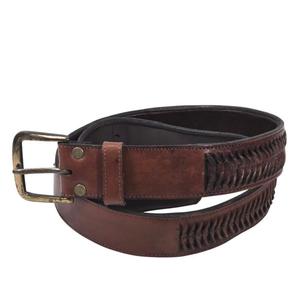 Ceintures en cuir de style vintage avec boucle en laiton, impression de logo personnalisée, ceintures pour hommes, style formel, fabrication artisanale, résistantes à l'eau - Product Image 1