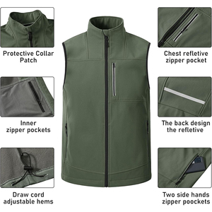 Nouveaux gilets matelassés pour hommes, vestes d'équitation décontractées, vêtements d'hiver streetwear, manteaux rembourrés, gilets personnalisés pour hommes - Product Image 4