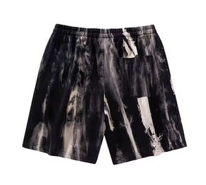 Wholesale Mens Tie Dye Shorts <b>Set</b> Custom Logo Cotton Summer Matching T Shirt Outfit Lightweight Streetwear Clothing Manufacturer - Product Image 2