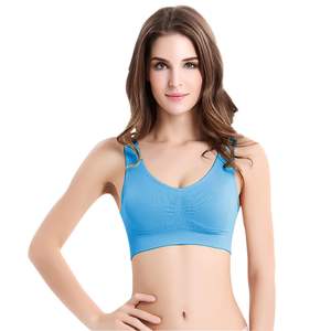 Lot de 3 soutiens-gorge de sport sans coutures pour femmes, soutien léger, débardeurs pour fitness, entraînement, yoga, sommeil - Sans armatures - Product Image 4