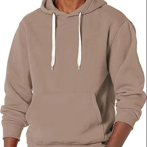 Sweat-shirt à capuche rouge pour homme, coupe classique, couleur unie, décontracté, en coton tricoté, avec poche, pour l'automne, nouveau design - Product Image 1