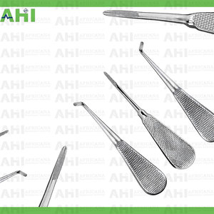 Juego de Elevadores de Raíz Rectos AHI con Dientes Largos, Mango de Acero Inoxidable, 03 Piezas, Instrumentos Dentales Manuales, Certificación CE Clase I - Product Image 5