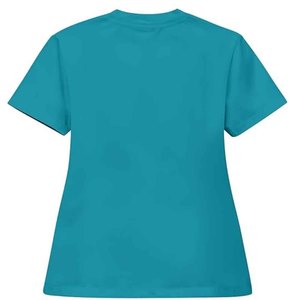 Blusa de Uniforme Hospitalario para Mujer, Verde, Cuello en V, Manga Corta, con Diseño de Estetoscopio y Bolsillos - Product Image 4