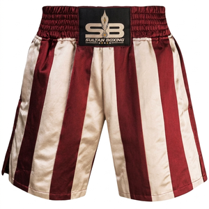 กางเกงชกมวยแบบกำหนดเองสำหรับผู้ชาย ผ้าโพลีเอสเตอร์ 100% กางเกงต่อสู้ขายส่ง OEM แบรนด์ส่วนตัว ชุดต่อสู้ - Product Image 1