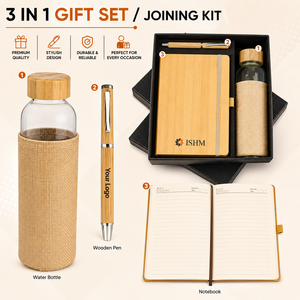 Set de Regalo Empresarial 4 en 1 con Logotipo Personalizado, Kit de Bienvenida Corporativo de Lujo, Cuaderno, Bolígrafo, Botella de Agua, Llavero, Artículos Promocionales de Oficina, Cuero PU - Product Image 4