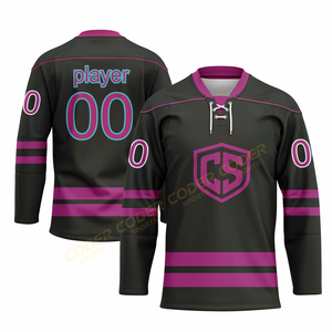 Derniers modèles d'uniformes de hockey sur glace personnalisés pour équipes, prix de gros professionnel, maillot de hockey sur glace de qualité supérieure - Product Image 6