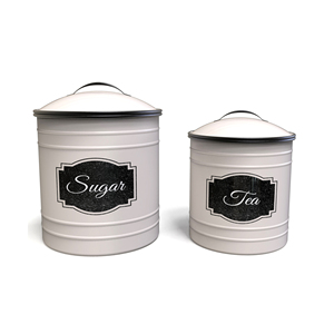 Decorative Marble Print Metal Storage Canister with Lid for Tea Coffee Sugar <b>Cookies</b> and Snacks Premium Kitchen Storage Canister - Product Image 3