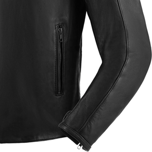 Chaqueta de Cuero para Motociclista, en Negro con Protección Corporal en Rojo, Chaquetas de Cuero para Carreras de Motos - Product Image 6
