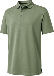 Polo de algodón verde para hombre, manga corta, para todas las estaciones, estilo uniforme, tela de alta calidad, camisetas tipo polo, cuello personalizable - Product Image 2