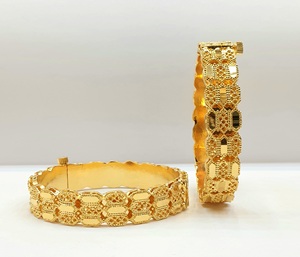 Pulseras de Acero Inoxidable Chapadas en Oro de 24K al por Mayor, Brazaletes Elegantes de Alta Calidad, Joyería Chapada en Oro de 24K - Product Image 2