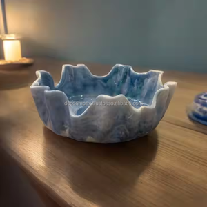 Bols en résine époxy écologiques, peints à la main, traditionnels, pour servir la salade, nouveau design, faits à la main, pour la maison, le jardin, la cuisine, la table - Product Image 2