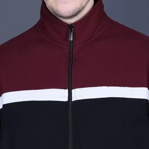 Men's Color Blocking Sports <b>Tracksuit</b> <b>White</b> Side Stripes Active Training Apparel Casual Autumn Wear Polyester Cotton Regular Fit - Product Image 2