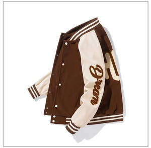 Nouveau design personnalisé, manteau varisty polaire logo, veste d'automne universitaire brodée pour vêtements - Product Image 4