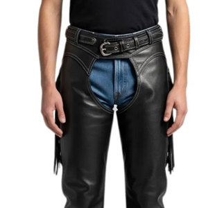 Chaps en cuir pleine fleur au design unique, prix de gros abordable, service OEM pour l'équitation - Product Image 2