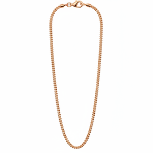 Collier à chaîne à billes en or rose massif 18 carats – Bijoux classiques et minimalistes pour femmes - Product Image 4