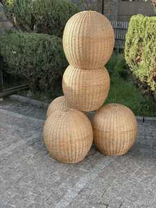 Handmade Rattan Pendant <b>Light</b> Shade Rustic <b>Wicker</b> Lampshade Woven Hanging <b>Ceiling</b> Lamp for Boho Home Decor - Product Image 3