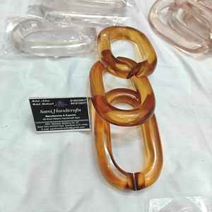 Cadenas de Resina Multicolor Mate y Transparente, Eslabones Acrílicos Tipo Cubano para Decoración de Paredes, Todos los Colores Disponibles - Product Image 5