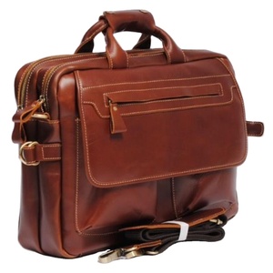 Genuine <b>Leather</b> Laptop <b>Briefcase</b> Large Capacity Korean Style Handmade Waterproof Office Travel Bags High Quality Hot Sell - Product Image 1
