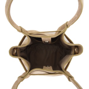 Bolso de Mano de Cuero Genuino con Acabado Brillante Personalizado, Bolso de Gamuza Beige, Marca Privada OEM/ODM, Venta al Por Mayor, Estilo Moderno para Fiestas - Product Image 5