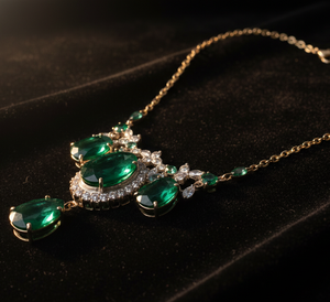 Collar Green Hydro con Circonitas Cúbicas en Plata de Ley 925 y Baño de Oro de 18K, 16 Pulgadas, Collar de Joyería Fina para Compromiso y Boda - Product Image 4