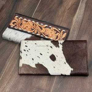 กระเป๋าสตางค์หนังสามพับหนังวัวแท้สำหรับผู้หญิงกระเป๋าคลัทช์จัดระเบียบบัตรหลายใบหรูหราแฟชั่นสำหรับผู้หญิง - Product Image 5