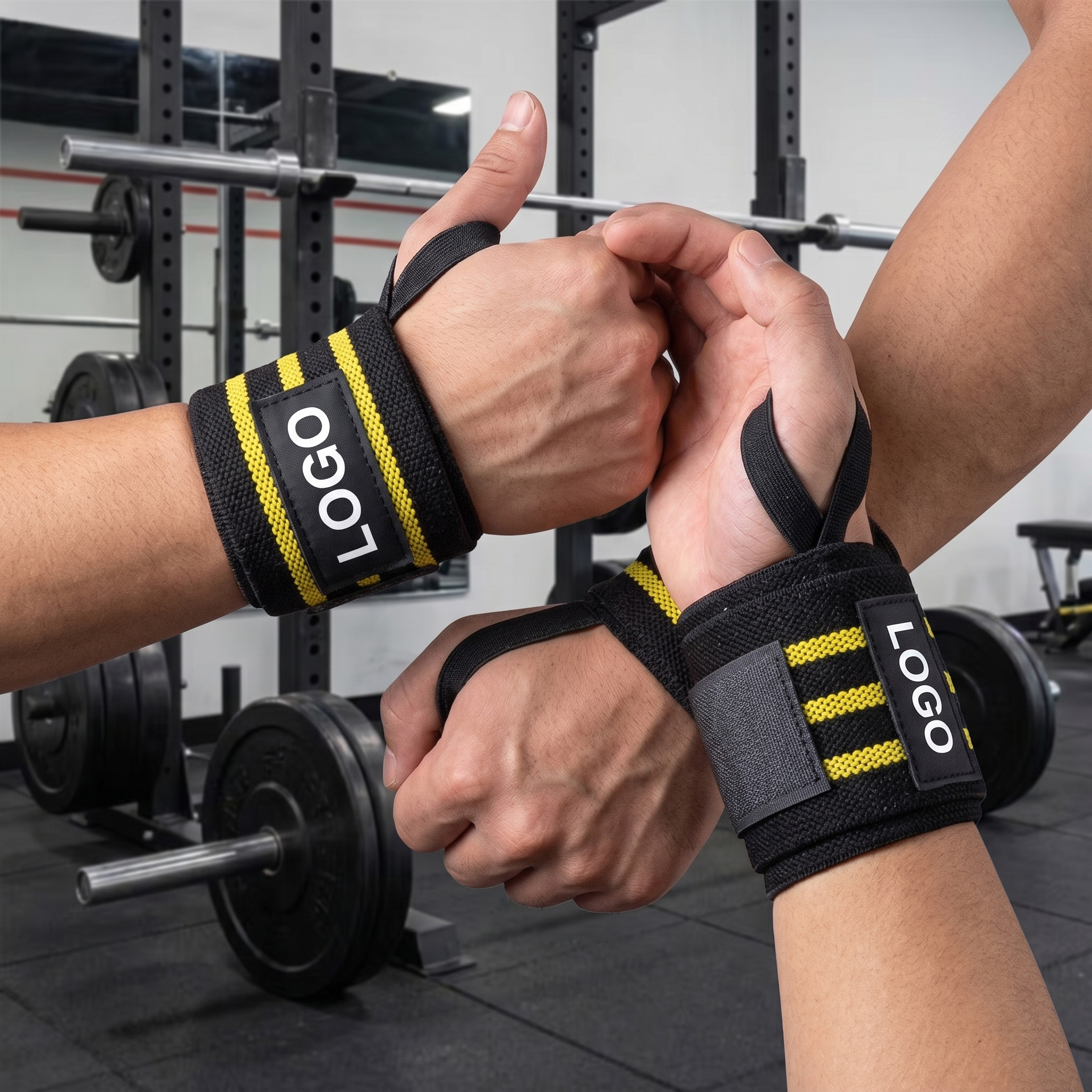 Power Punch Professional Quality Wrist Support Heavy Duty Thumb Loops Weightlifting