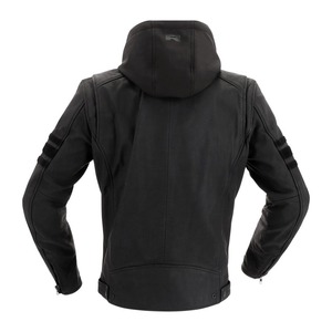Sudadera con Capucha de Cuero para Hombre, Chaqueta Urbana de Moda, Manga Larga, Cierre Completo con Cremallera Frontal, Diseño Cómodo, Ropa Casual de Calle para el Día a Día - Product Image 6