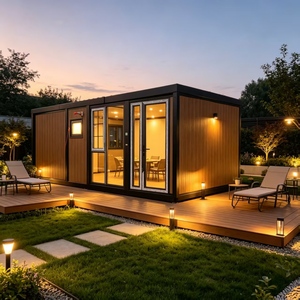 Maison conteneur pliable préfabriquée moderne et respirante 20FT, module de vie extensible à double aile, design Mid-Century Modern - Product Image 1