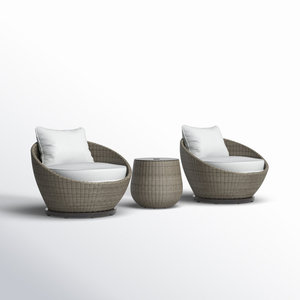 3-Piece Garden Sets Comfortable Seating Group with <b>Cushions</b> - Product Image 3