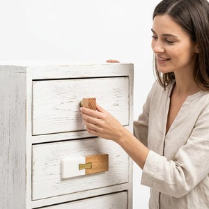 Poignée de tiroir en résine et bois, design minimaliste en T, pour salon, bureau à domicile, meubles de rangement, finition durable - Product Image 3