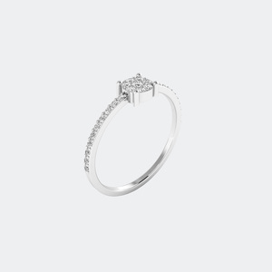 แหวนหมั้นเพชรทรงกลมเจียระไนแบบบริลเลียนท์ น้ำหนัก 0.45 กะรัต ผลิตในห้องปฏิบัติการ ตัวเรือนทอง 9K สไตล์วินเทจ สำหรับผู้หญิง - Product Image 5