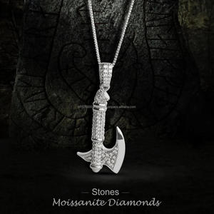 High Quality Sword Jewelry Pendant With Brilliant Stone Detail And Luxury Hip Hop Finish - Product Image 2