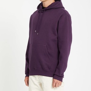 <b>Men</b> Hooded Pullover Sweatshirt Oversized Fit Solid Color <b>Fleece</b> Casual Wear for Autumn - Product Image 2