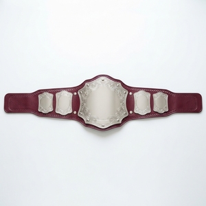 Ceinture de championnat personnalisée pour la lutte, la boxe, les sports, les trophées, les récompenses, les compétitions, avec plaques métalliques, sangle en cuir, design personnalisé - Product Image 1