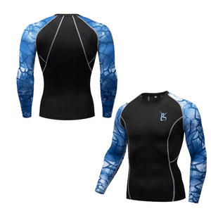 เสื้อแรชการ์ดแขนยาวสำหรับผู้ชายเสื้อแรชแบบเรียบง่ายออกแบบตามต้องการ - Product Image 1