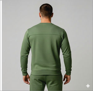 เสื้อสเวตเชิ้ตผู้ชายขายส่งปี 2025 ผ้าฝ้ายคุณภาพดี เสื้อสเวตเชิ้ตเรียบแบบกำหนดเอง เสื้อสเวตเชิ้ตผู้ชายแบบสั่งทำพิเศษ เสื้อผ้าผู้ชาย - Product Image 4